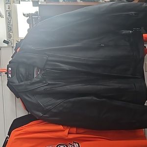 River Road Size 48 Mens Black Leather Motorcycle Jacket